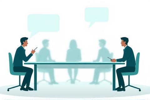 Billede der repræsenterer ledelsesinterview.